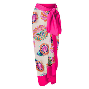 The Rochelle Belted Sarong Cover Up Skirt