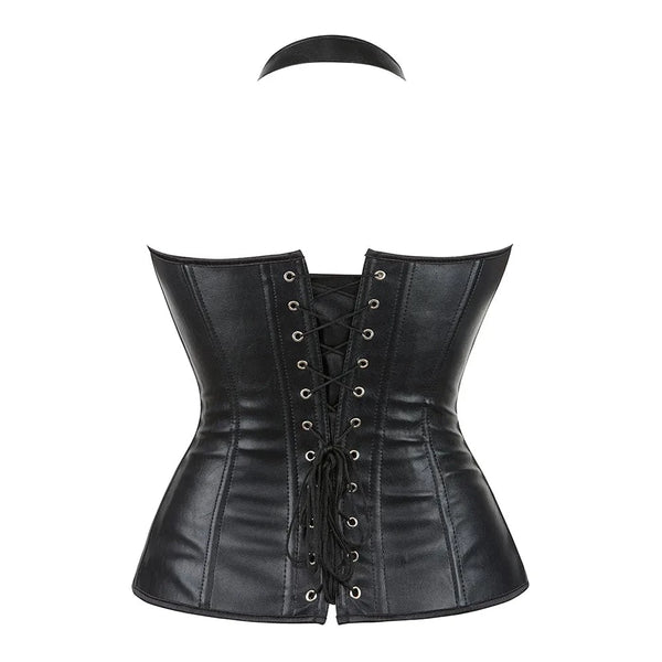 The Freya Faux Leather Corset Top