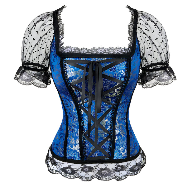 The Caprice Boning Short Sleeves Corset Top