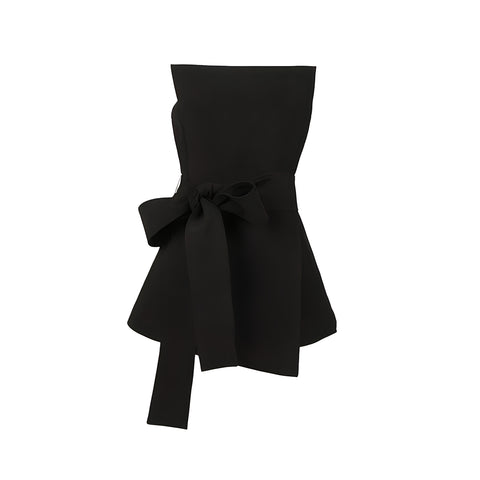 The Jocasta Asymmetrical Belt Mini Dress