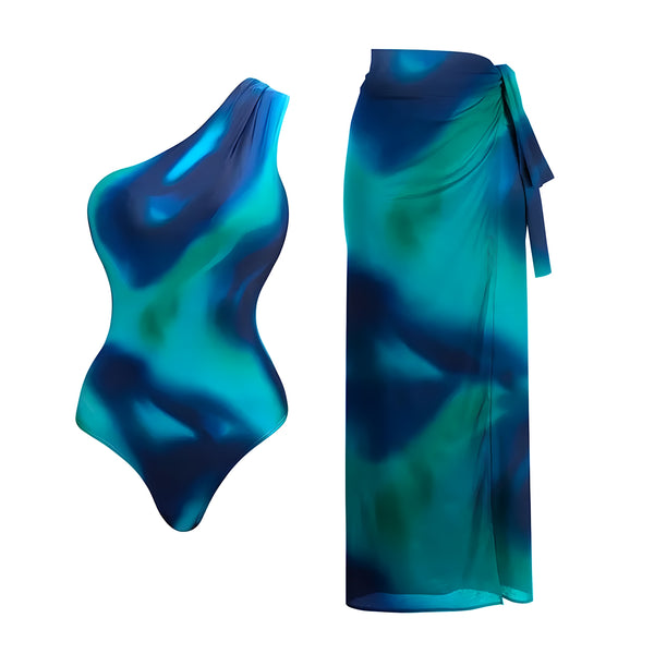 The Phaedra One-Piece Bikini Bathing Suit Cover Up Set