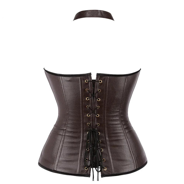 The Freya Faux Leather Corset Top