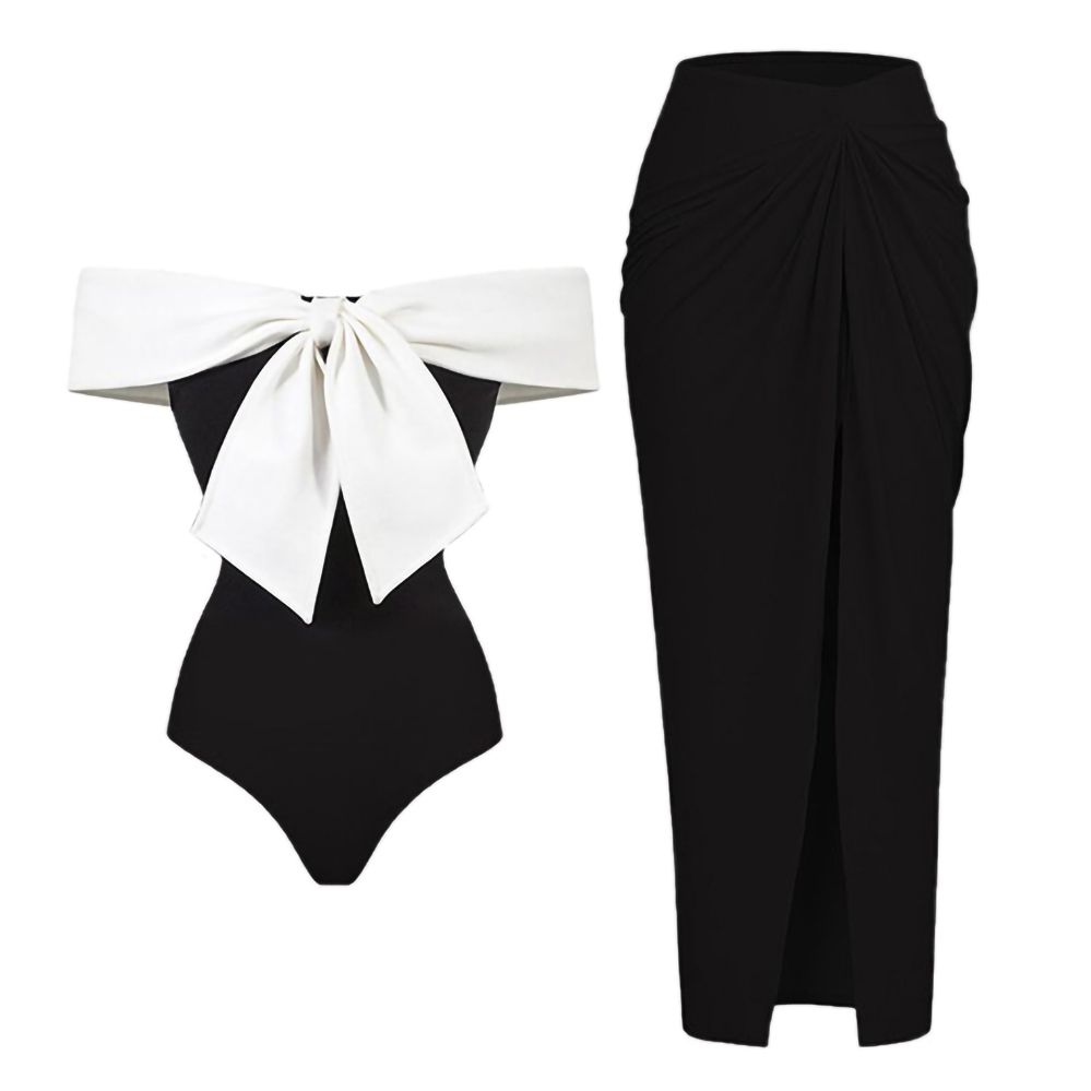 The Chanel One-Piece Bikini Bathing Suit Sarong Cover Up Set – SANTORINI